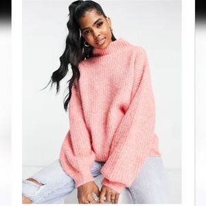 Elegant Pink Turtleneck Sweater